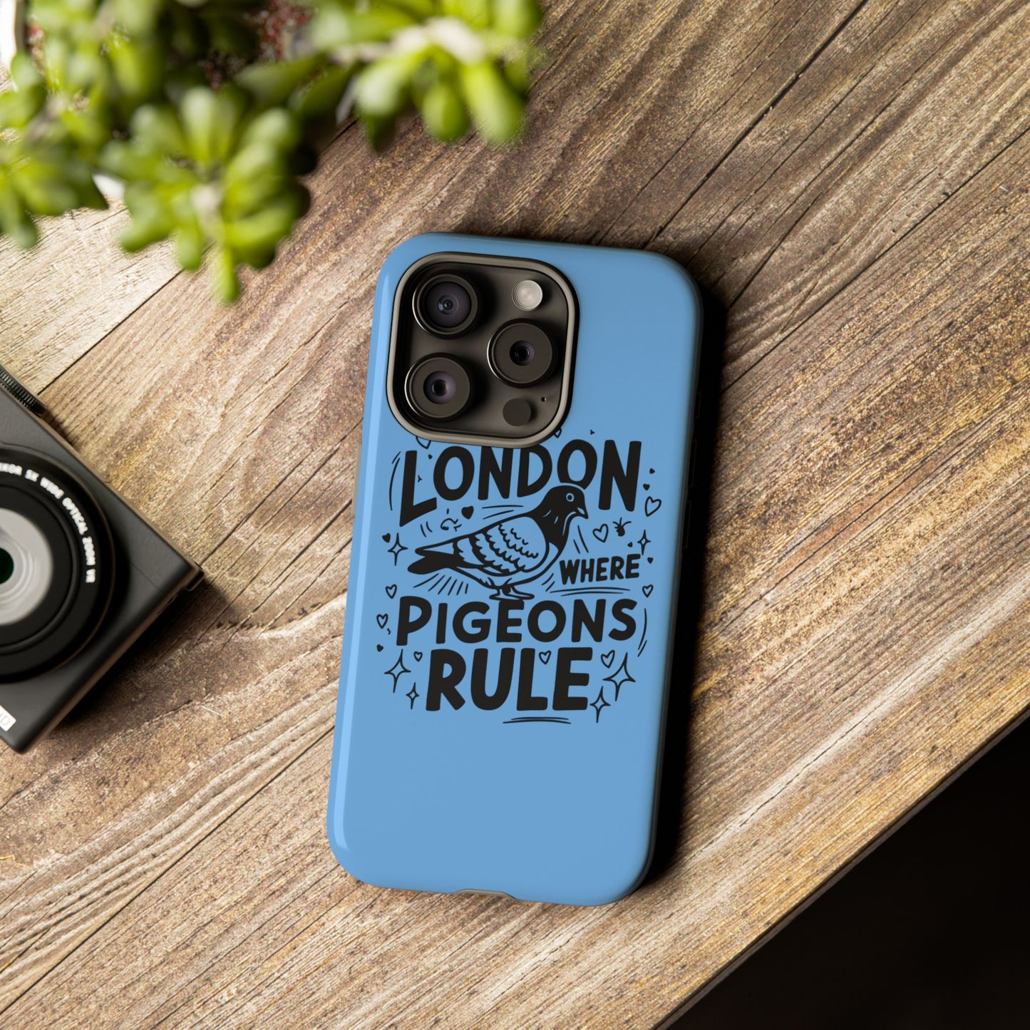 London Pigeon Phone Case, Urban Art Accessory, Tough Phone Cover, Gift for Bird Lovers, London Souvenir, Unique Cell Phone Case