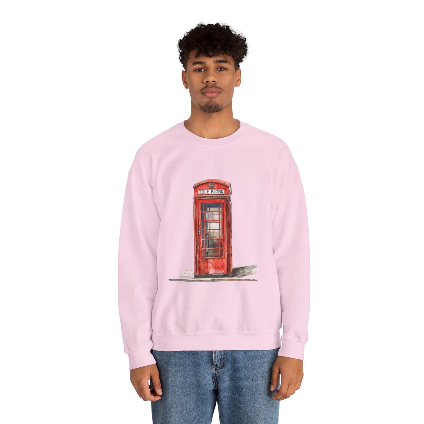 Unisex Heavy Blend™ Crewneck Sweatshirt Classy - Iconic British Public Telephone