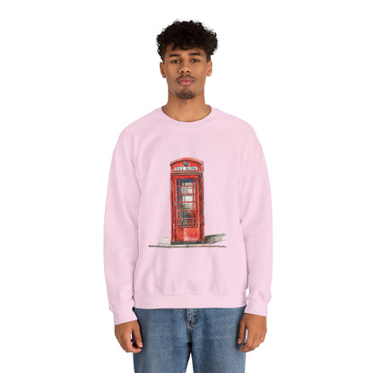 Unisex Heavy Blend™ Crewneck Sweatshirt Classy - Iconic British Public Telephone