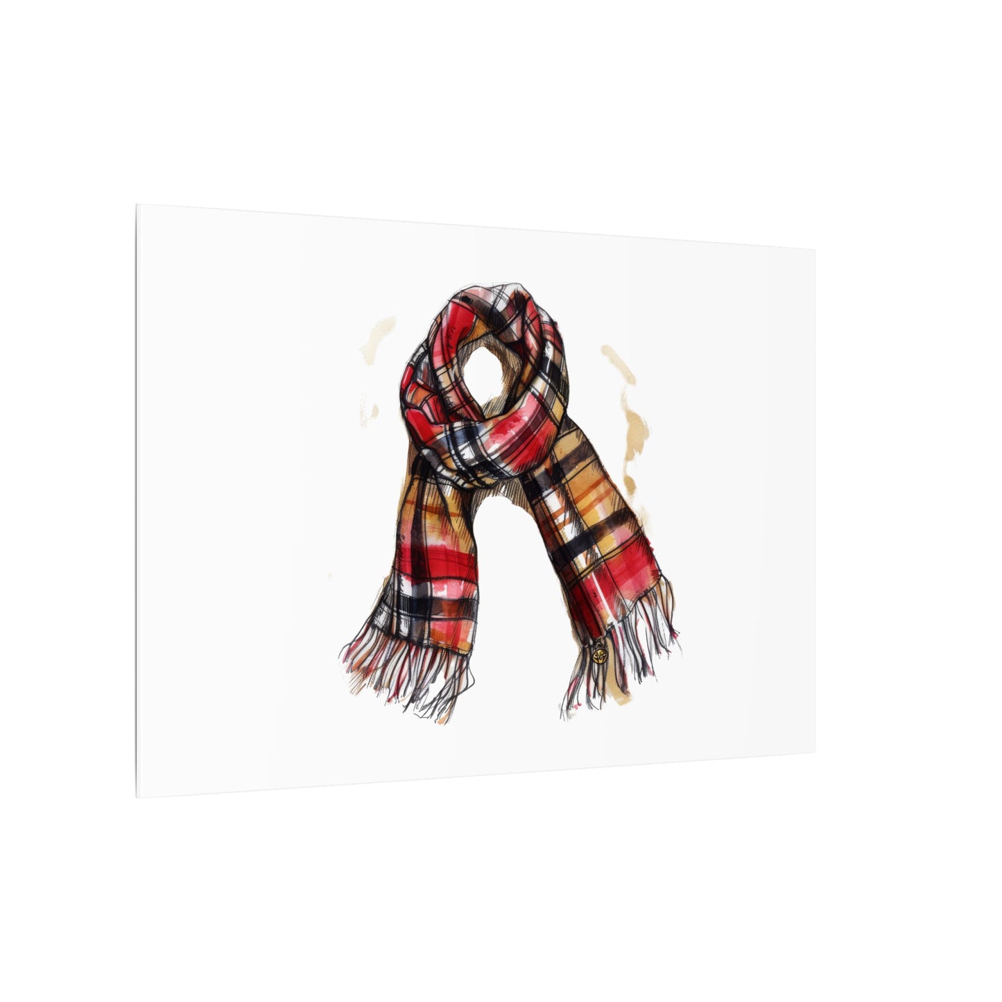 Autumn Scarf Canvas Art Print | Cozy Home Décor, Gift for Fall Lovers, Seasonal Wall Art, Unique Interior Design