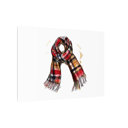 Autumn Scarf Canvas Art Print | Cozy Home Décor, Gift for Fall Lovers, Seasonal Wall Art, Unique Interior Design