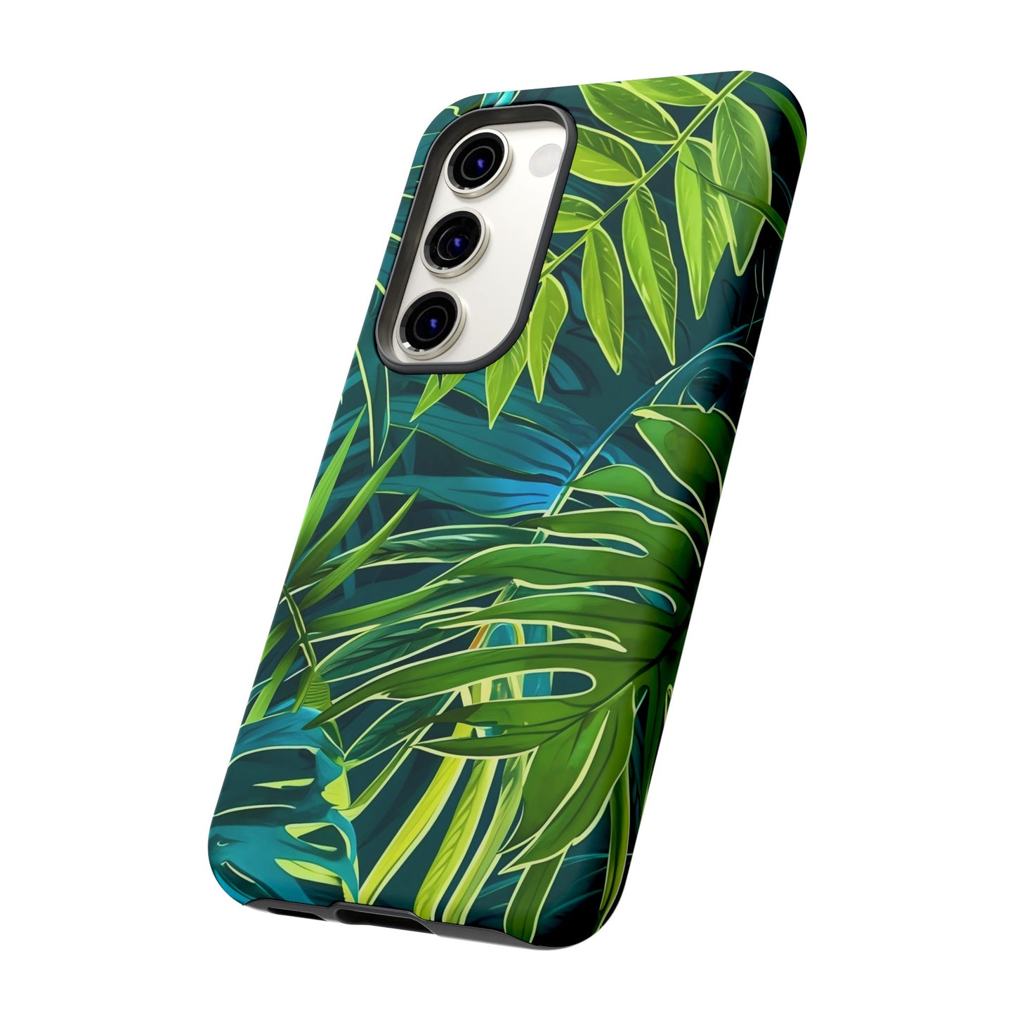 Tropical Phone Case - Durable Green Leaf Design, Eco-Friendly Gift, Trendy Accessory, Nature Lover's Case, Summer Vibes