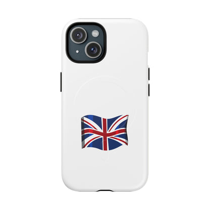 Durable Magnetic Phone Case, UK Flag Design, Protective Cover for iPhone, Stylish Gift for Travelers, Customizable Design