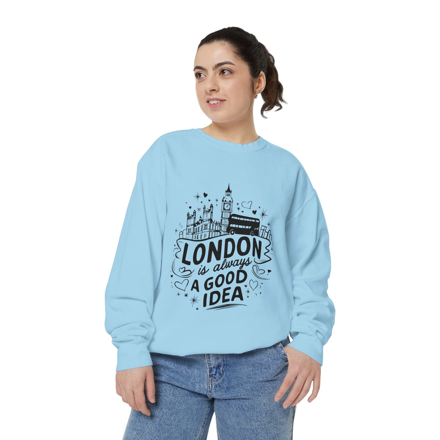 Unisex Garment-Dyed Sweatshirt - London is always a good idea