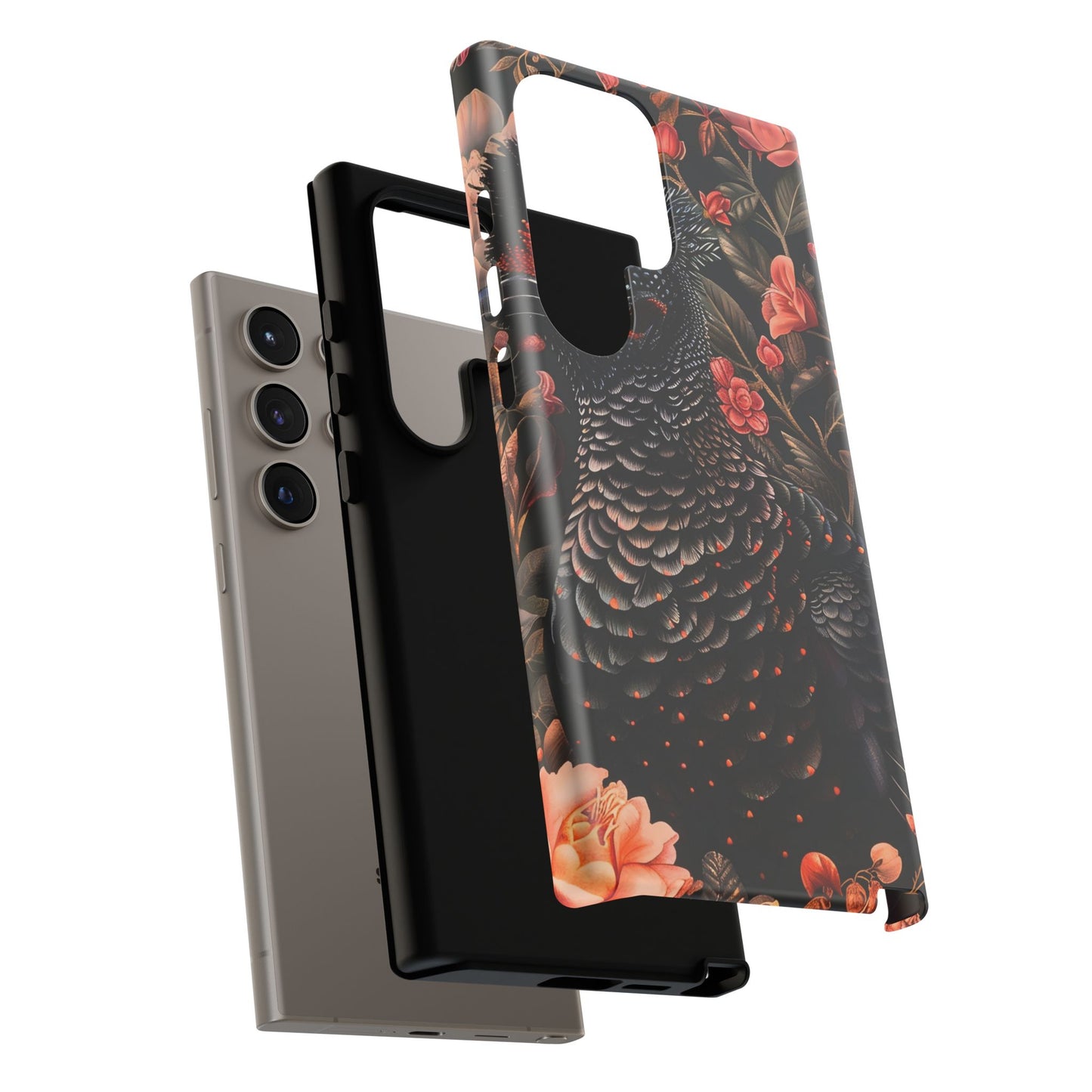 Tough Cases: Floral Design Phone Case, Stylish Protection for Your Phone, Unique Gift for Bird Lovers, Vibrant Floral Art, [...]