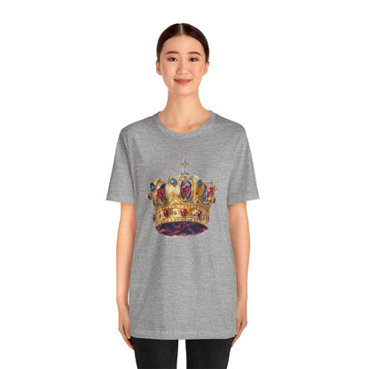 Unisex Jersey Short Sleeve Tee - British Royal Crown Design