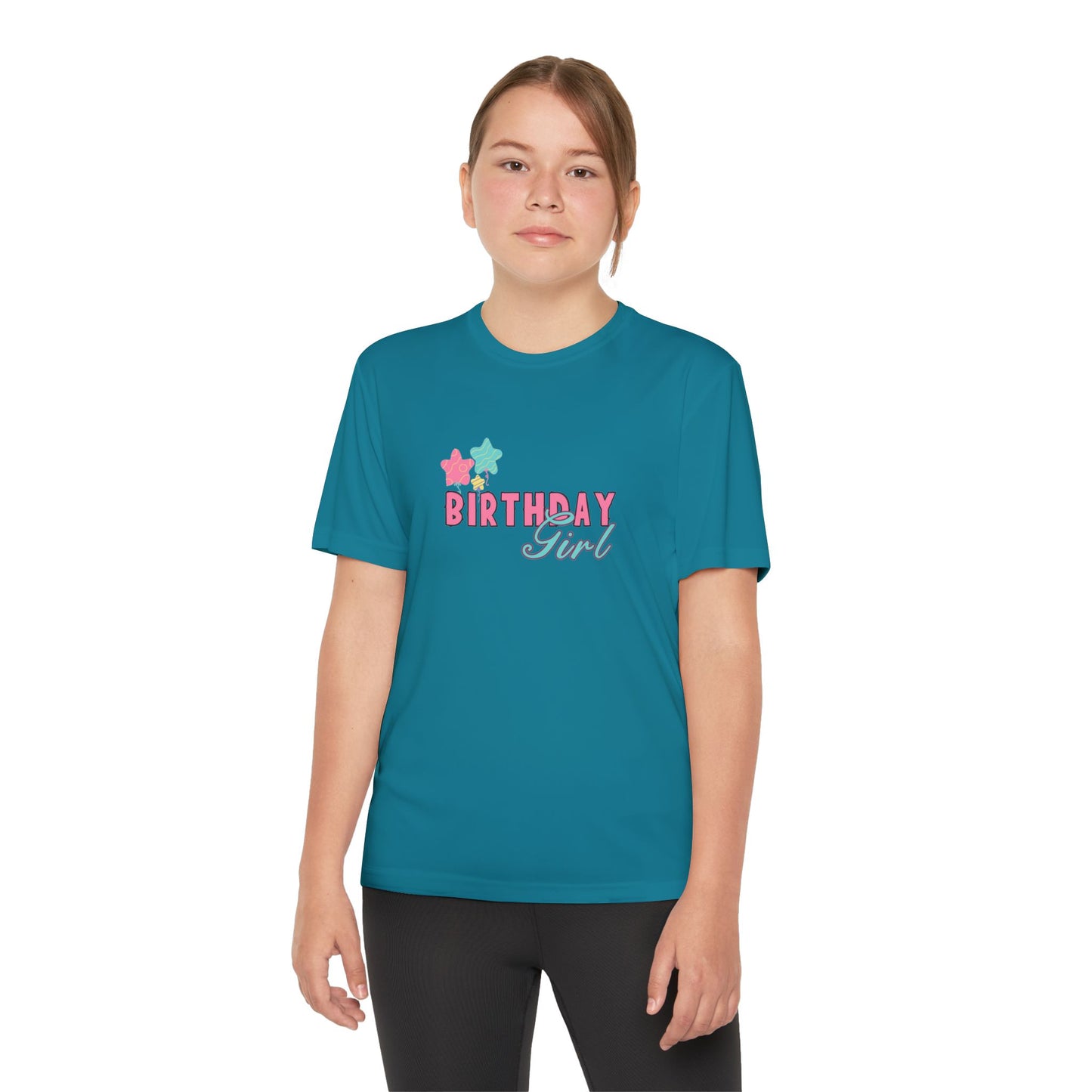 Youth Tee - Pink and Black Leopard Birthday Girl Graphic - Fun & Festive Birthday Shirt for Kids