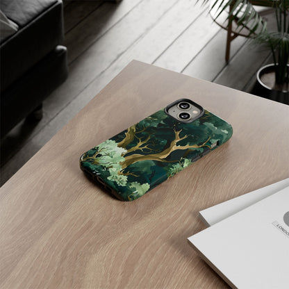 Forest Green Phone Case, Nature-Inspired Tough Cases, Eco-Friendly Gift, Outdoor Lover Accessory, Unique Phone Cover