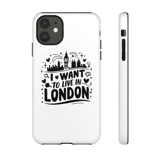 London City iPhone Case, Tough Phone Cover, Travel Gift, London Souvenir, Adventure Accessory, Wanderlust Decor
