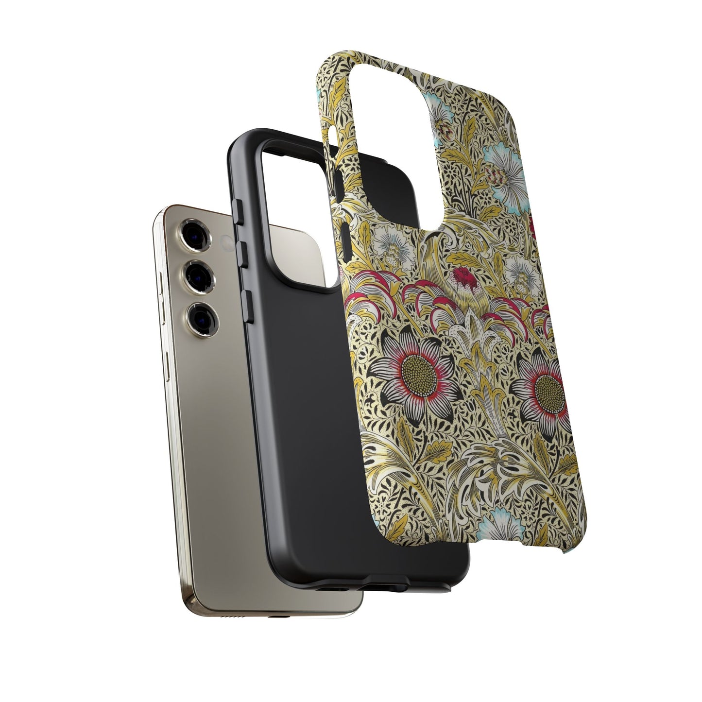 Floral Phone Case - Tough Cases, Floral Design, Stylish, Protective, Unique Gift for Her, Phone Accessories