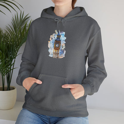 Unisex Heavy Blend™ Hooded Sweatshirt - London's Landmark - The Iconic Clock Tower