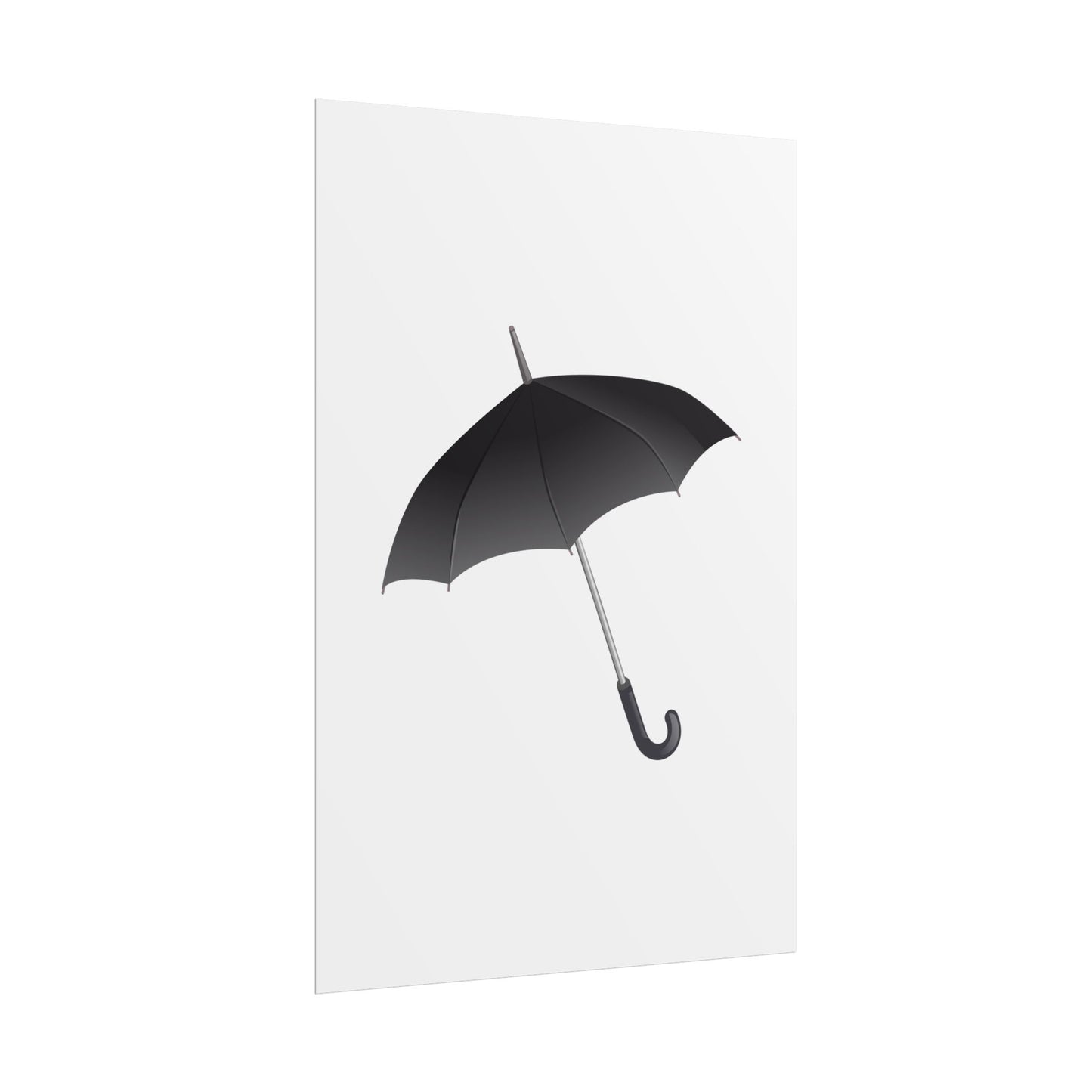 Minimalist Umbrella Wall Art, Chic Home Decor Print, Stylish Poster, Rental Friendly Artwork, Black Umbrella Decor