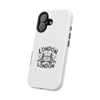 London-Themed Magnetic Phone Case, Cute Phone Cover, Trendy Gift for Travelers, City Lovers, Unique Accessory for iPhone