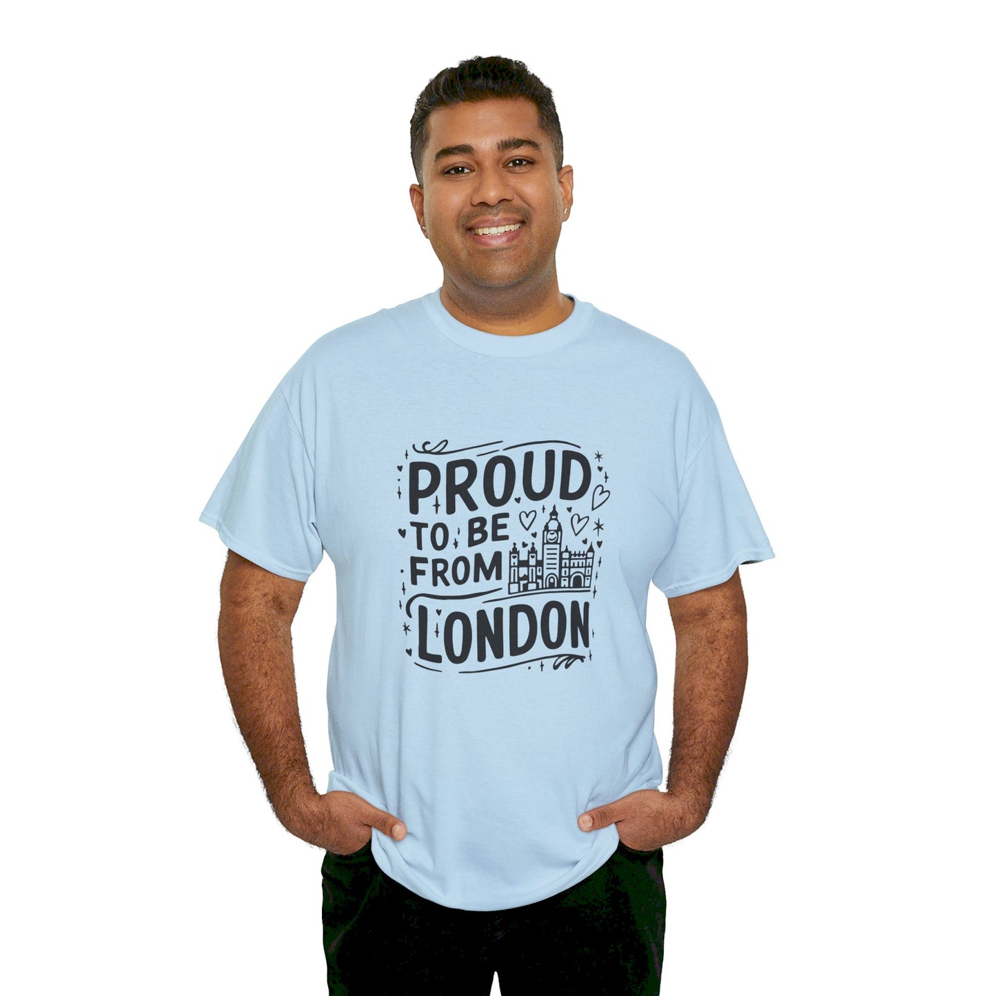 Proud to be from London Watercolor Art Collection Breathable Unisex Cotton T-Shirt
