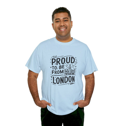 Proud to be from London Watercolor Art Collection Breathable Unisex Cotton T-Shirt