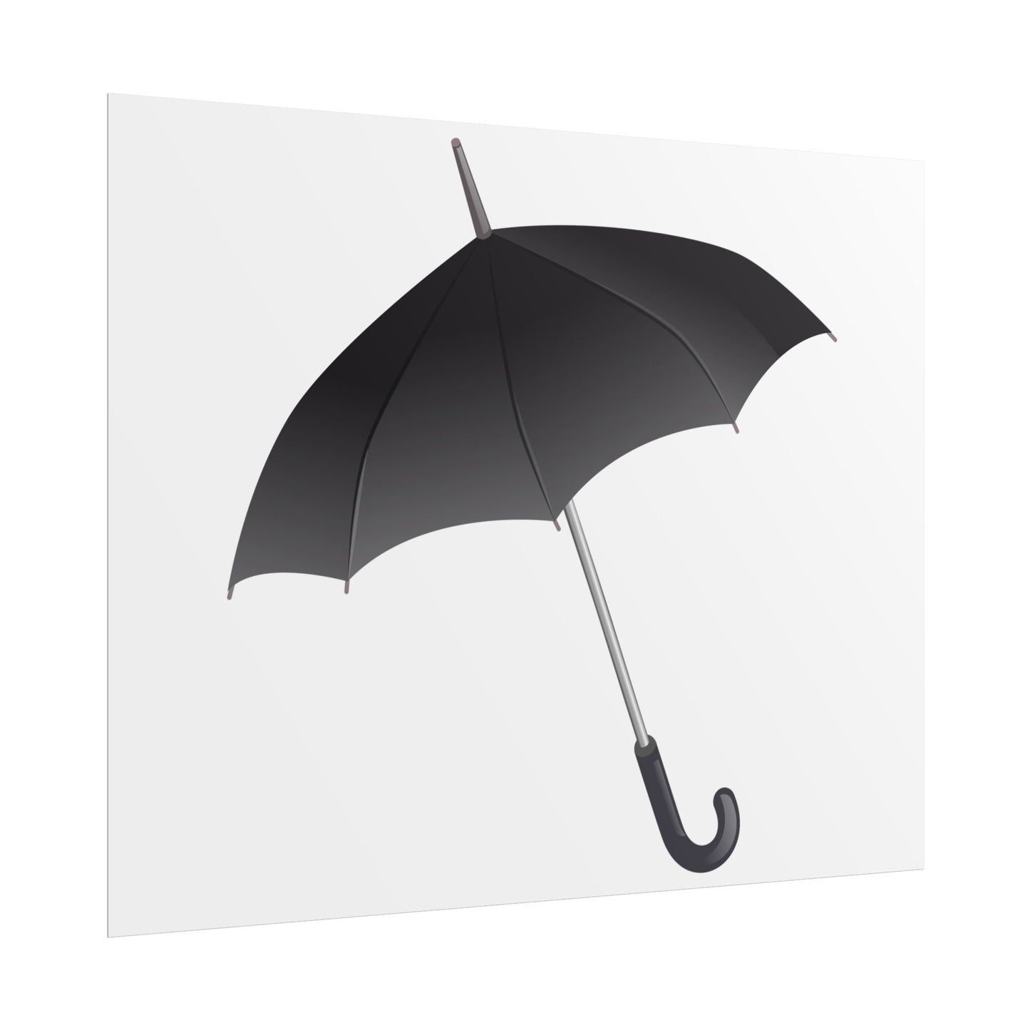Minimalist Umbrella Wall Art, Chic Home Decor Print, Stylish Poster, Rental Friendly Artwork, Black Umbrella Decor