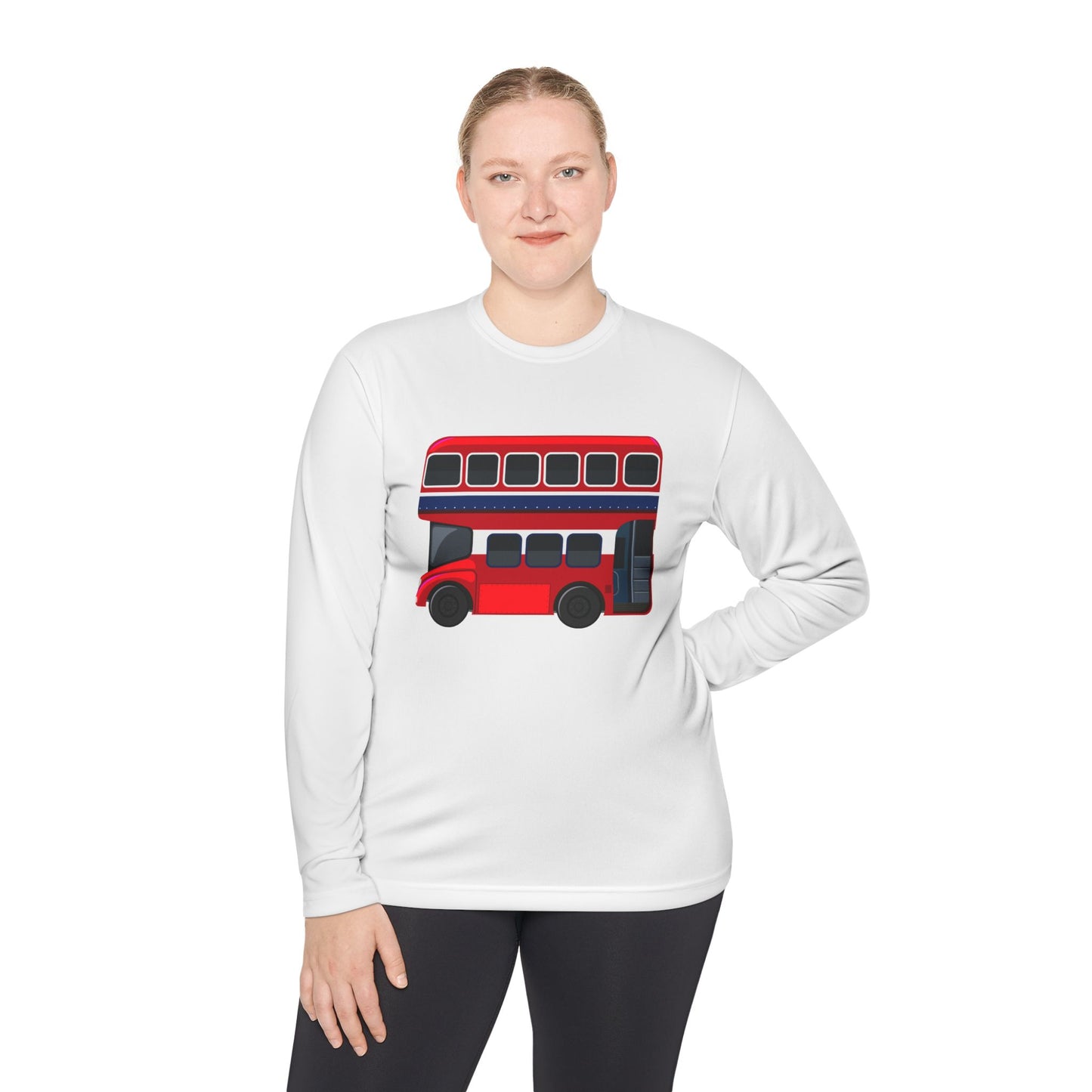 Unisex Lightweight Shirt- Classic London Double-Decker Bus Artwork
