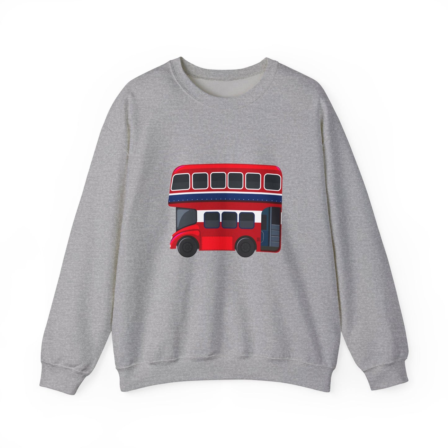 Unisex Heavy Blend™ Crewneck Sweatshirt Trendy - London Transport Red Double-Decker Bus