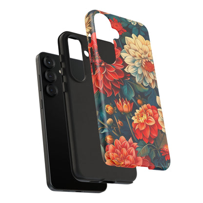 Floral Phone Case - Vibrant Tough Cases, Stylish Floral Cell Phone Cover, Gift for Her, Trendy Phone Accessory, Flower Design