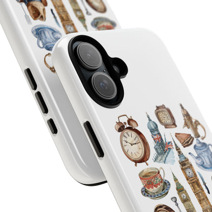 Vintage Illustrative Phone Case, Whimsical Tough Phone Cover, Gifts for Her, Unique Cell Phone Accessory