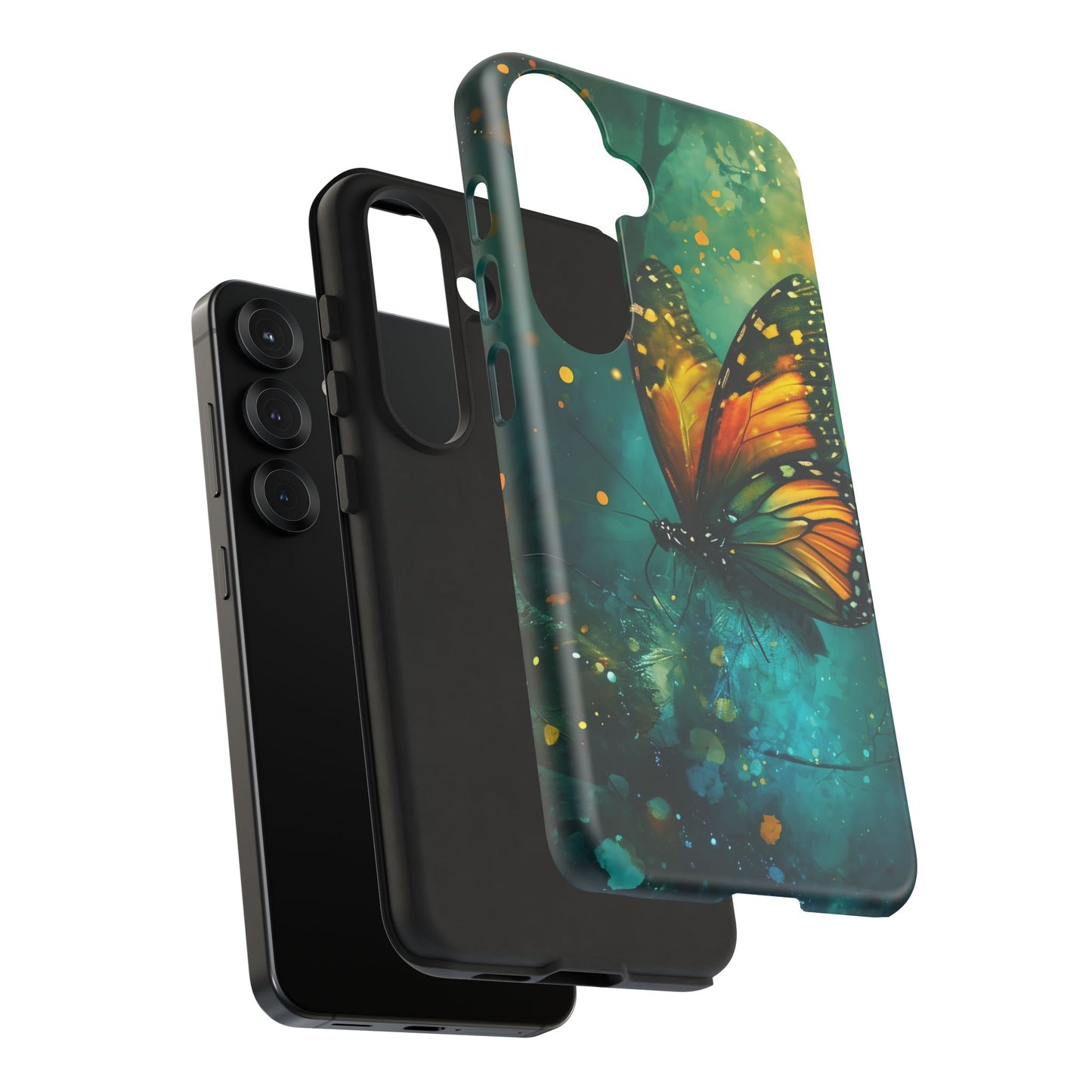 Colorful Butterfly Phone Case, Tough Cases for iPhone and Samsung, Cute Tech Accessories, Nature Lovers Gift, Vibrant Floral Design