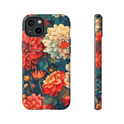 Floral Phone Case - Vibrant Tough Cases, Stylish Floral Cell Phone Cover, Gift for Her, Trendy Phone Accessory, Flower Design