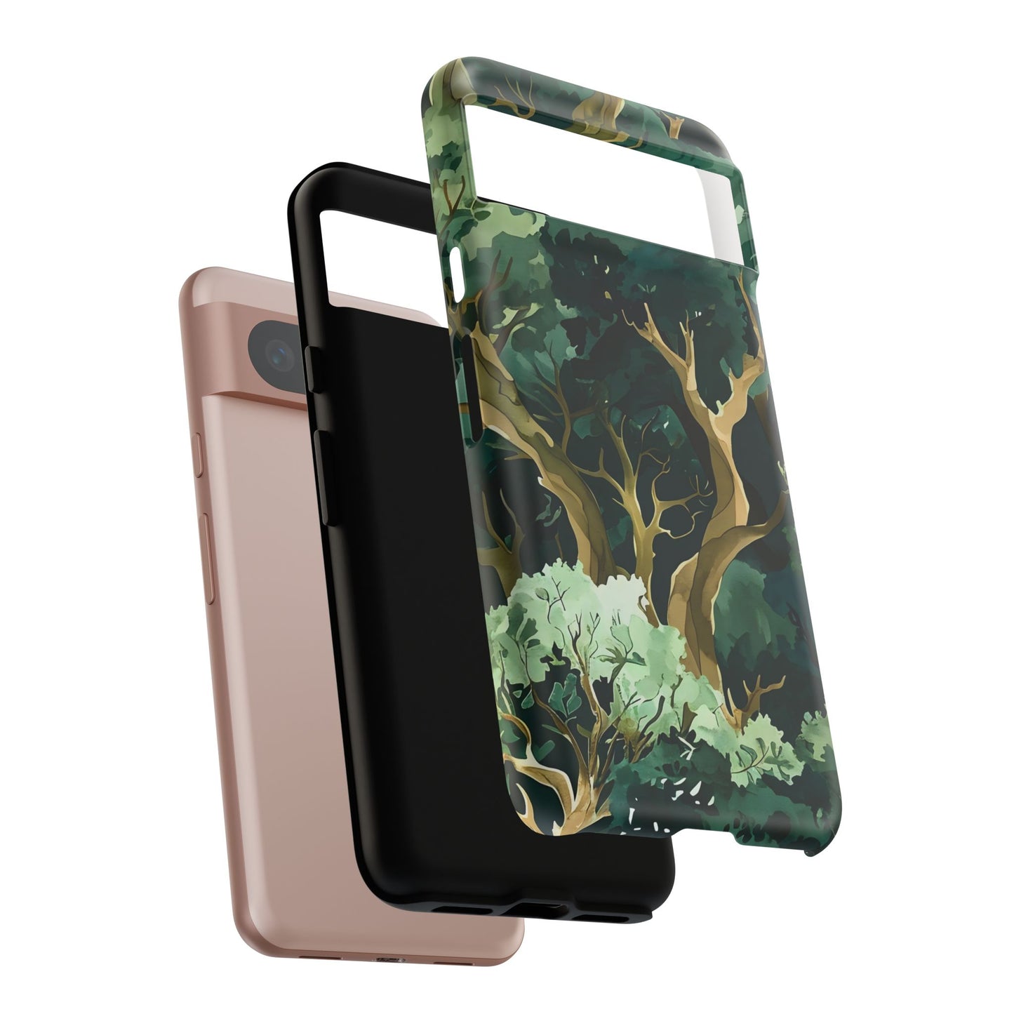 Forest Green Phone Case, Nature-Inspired Tough Cases, Eco-Friendly Gift, Outdoor Lover Accessory, Unique Phone Cover