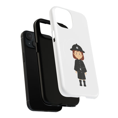 Cute Police Officer Phone Case, Tough Magnetic Case for Kids, Unique Gift for Law Enforcement Fans, Durable Mobile Cover