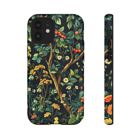 Floral iPhone Case, Nature Inspired Tough Case, Botanical Phone Cover, Eco-Friendly Gift, Unique Floral Design
