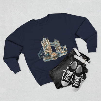 Unisex Crewneck Sweatshirt - London Bridge - Iconic Landmark and Historical Beauty