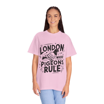 Unisex Garment-Dyed T-shirt - London Where Piegeons Rule