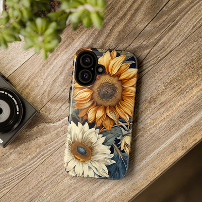 Floral Phone Case for Tough Cases, Sunflower Design, Nature Lover Gift, Birthday Present, Eco-Friendly Accessories, Summer Vibes