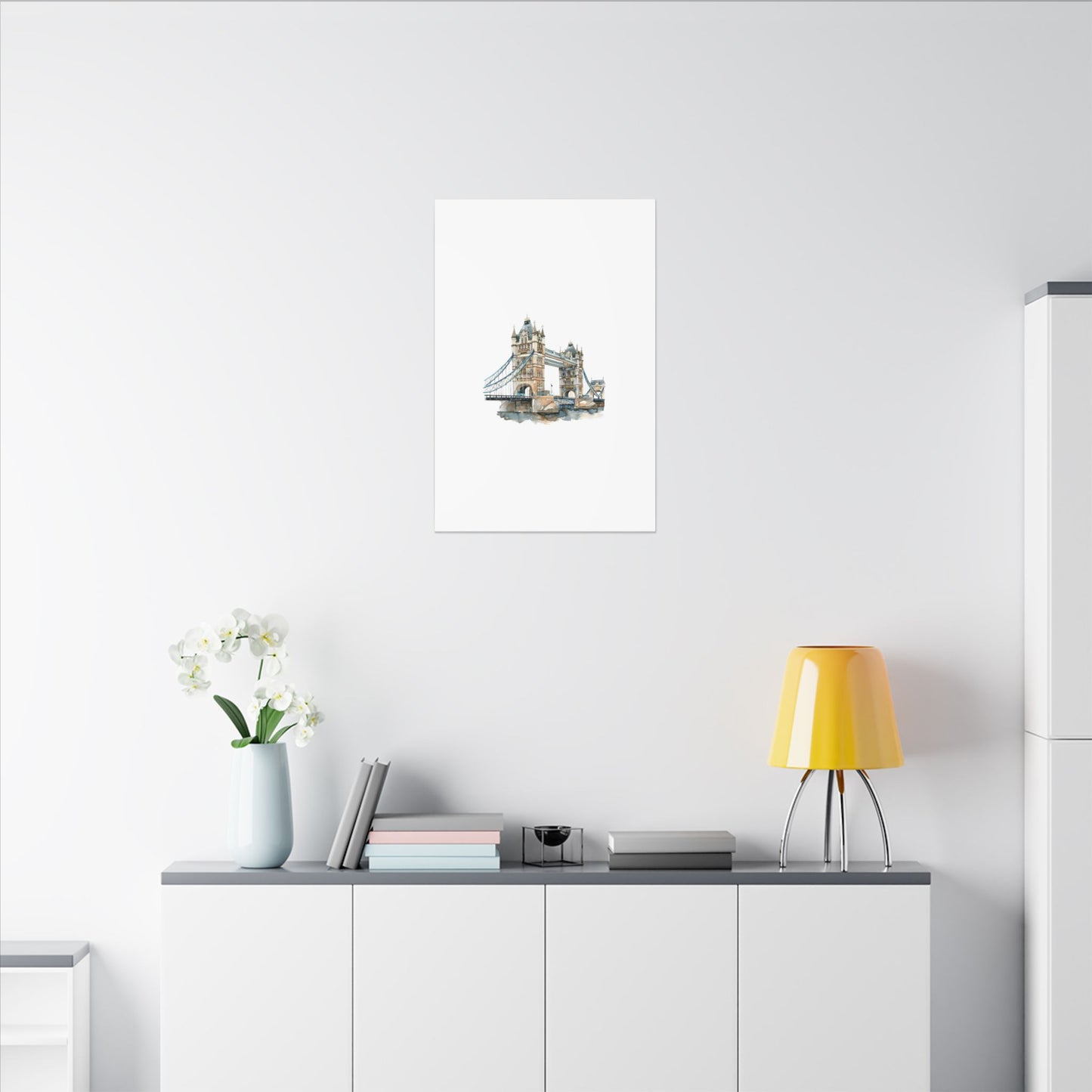London Bridge Matte Canvas Wall Art, Elegant Home Decor, Unique Gift for Art Lovers, Travel Enthusiast Wall Decor, Modern Aesthetic