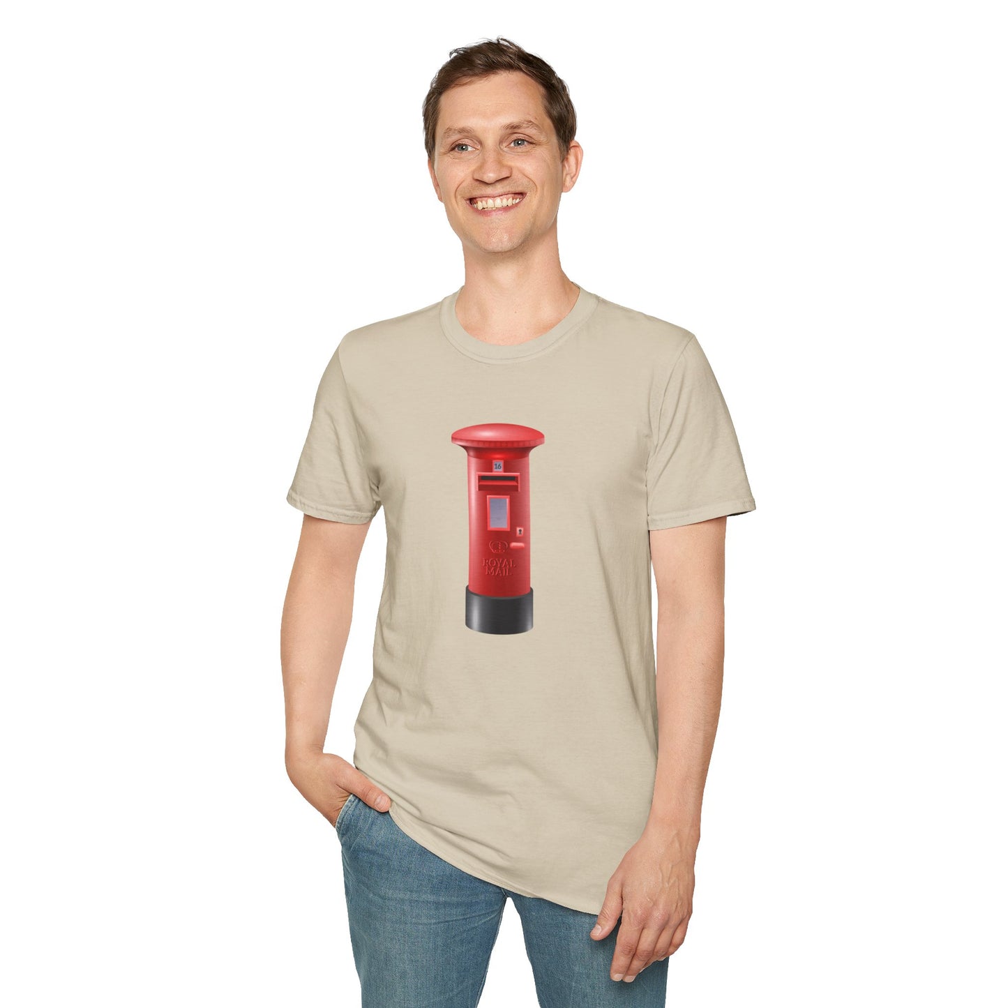 Unisex Softstyle T-Shirt - Iconic British Royal Mailbox Artwork