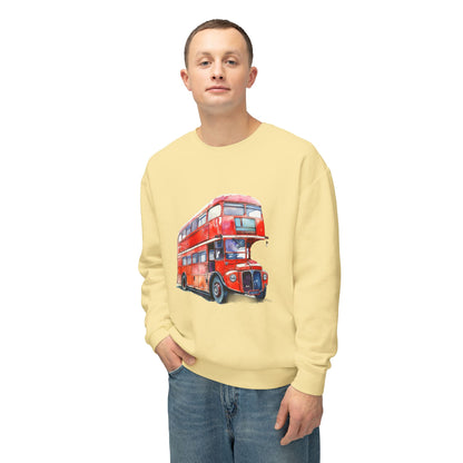 Unisex Lightweight Crewneck Sweatshirt - British English Bus