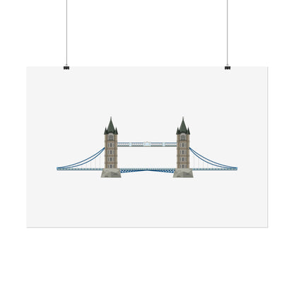 Tower Bridge Rolled Poster, London City Decor, Wall Art, Gift for Travelers, Home Aesthetic, UK Wall Art