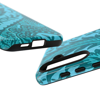 Protective Phone Case with Elegant Teal Design, Tough Cases, Floral Phone Cover, Stylish Smartphone Protection, Gifts for Her, Trendy [...]