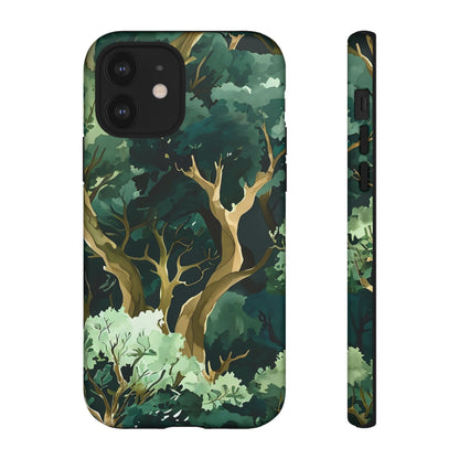Forest Green Phone Case, Nature-Inspired Tough Cases, Eco-Friendly Gift, Outdoor Lover Accessory, Unique Phone Cover