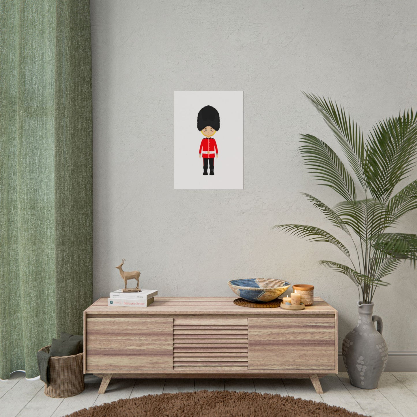 Adorable British Soldier Rolled Posters, Kids Room Decor, Unique Gift, Nursery Art, Educational Wall Art