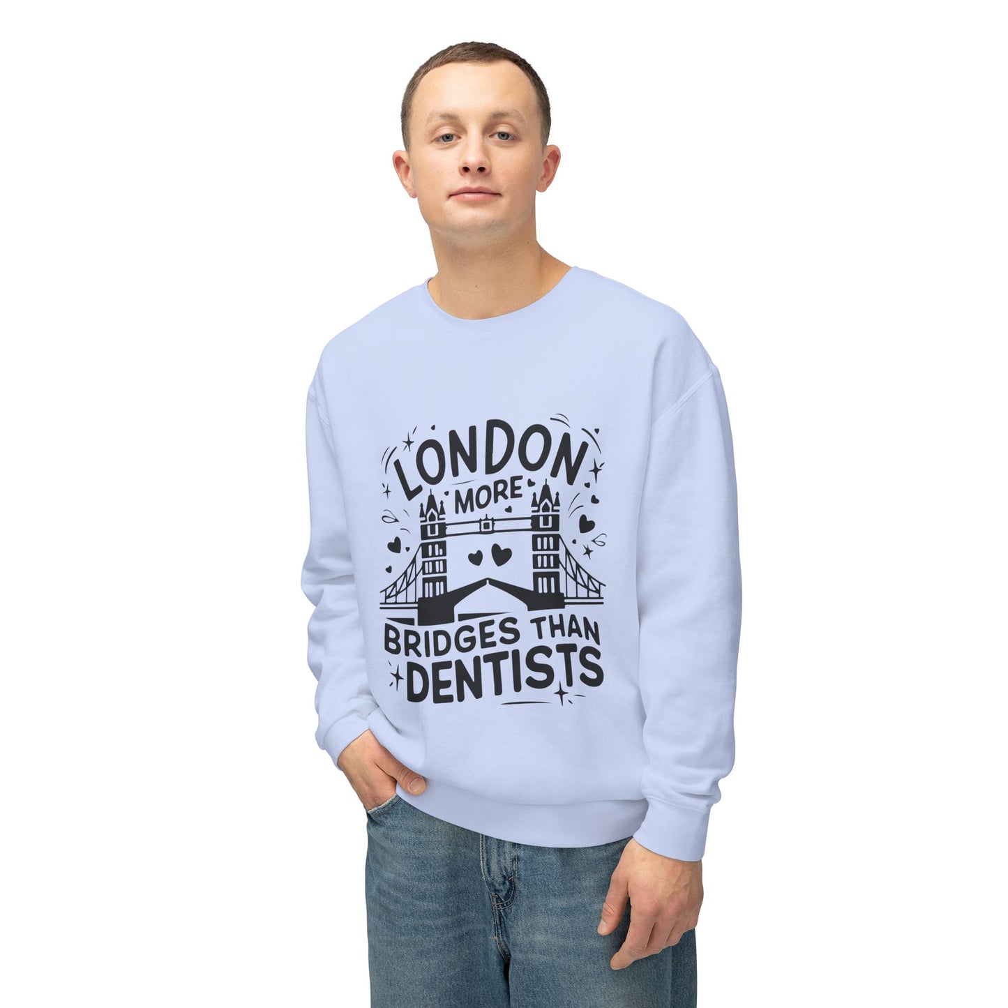 Unisex Lightweight Crewneck Sweatshirt - London is having more Bridges