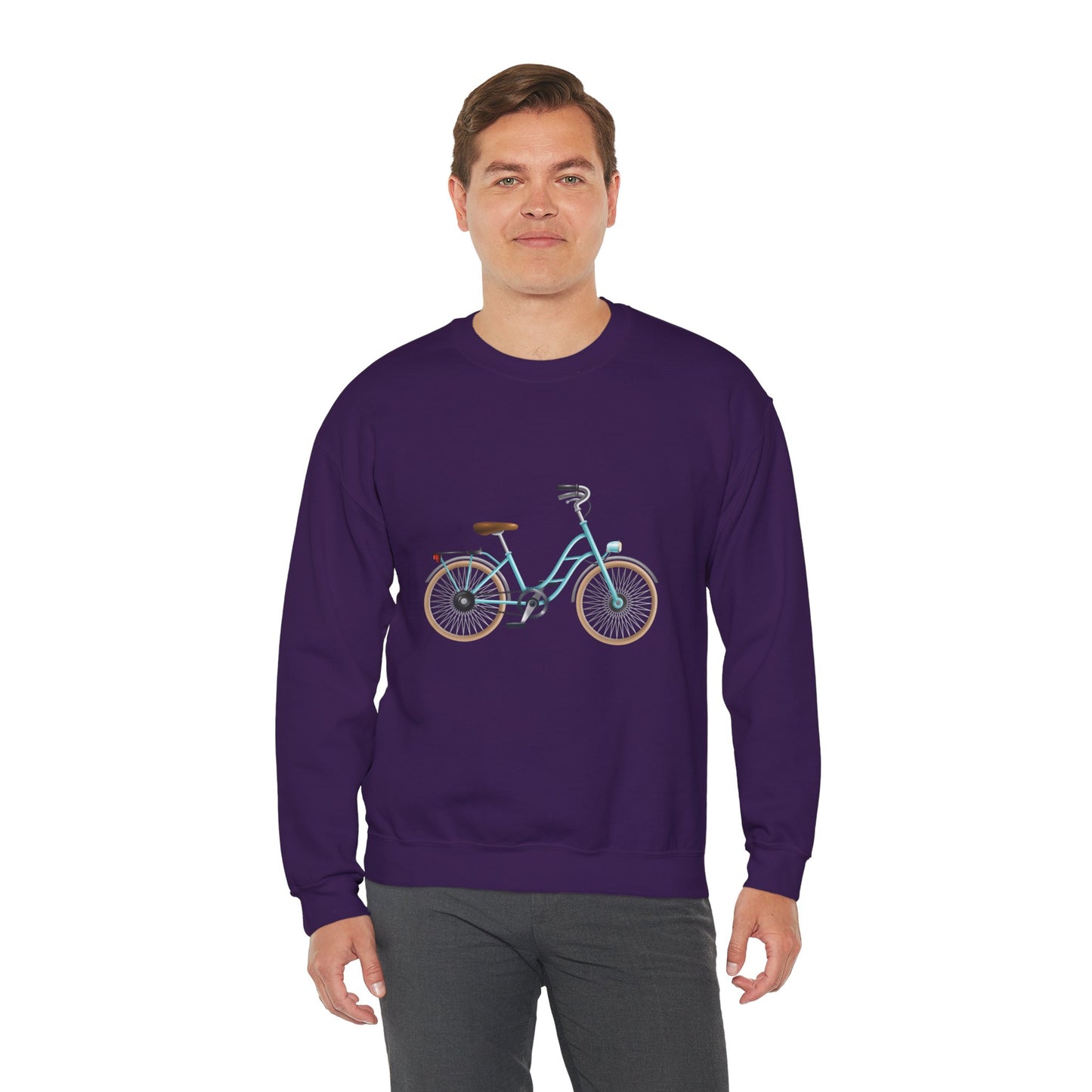 Unisex Heavy Blend™ Crewneck Sweatshirt Adorable - London's Style Classic Bicycle