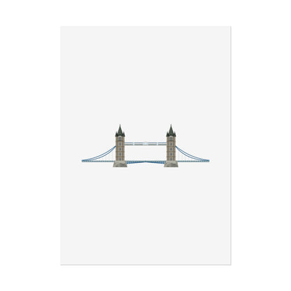 Tower Bridge Rolled Poster, London City Decor, Wall Art, Gift for Travelers, Home Aesthetic, UK Wall Art