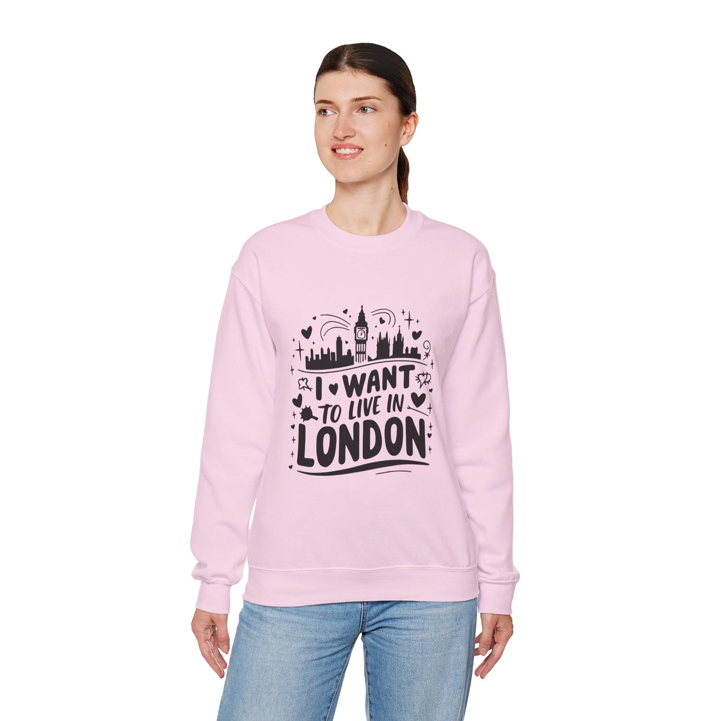 Unisex Heavy Blend™ Crewneck Sweatshirt - I want to Live in Beautiful London