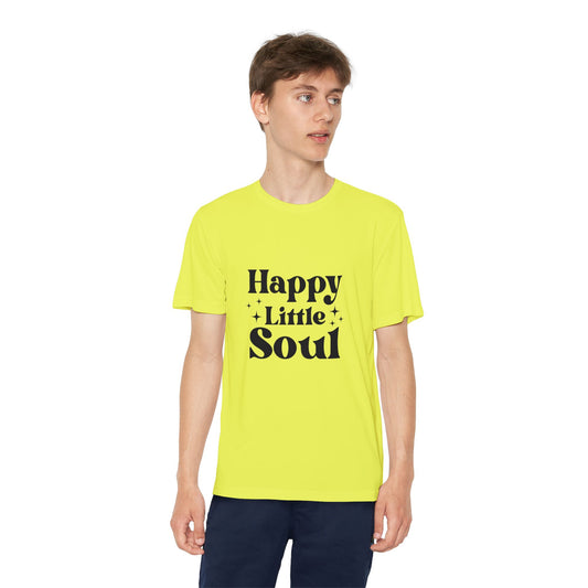 Youth Tee - Cute Happy Little Soul Sublimation Graphic - Inspirational Kids T-Shirt