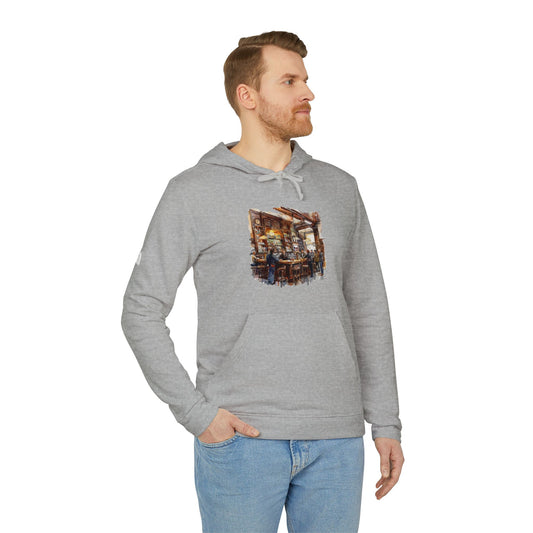 adidas Unisex Fleece Hoodie - Cozy Nights in a British Pub