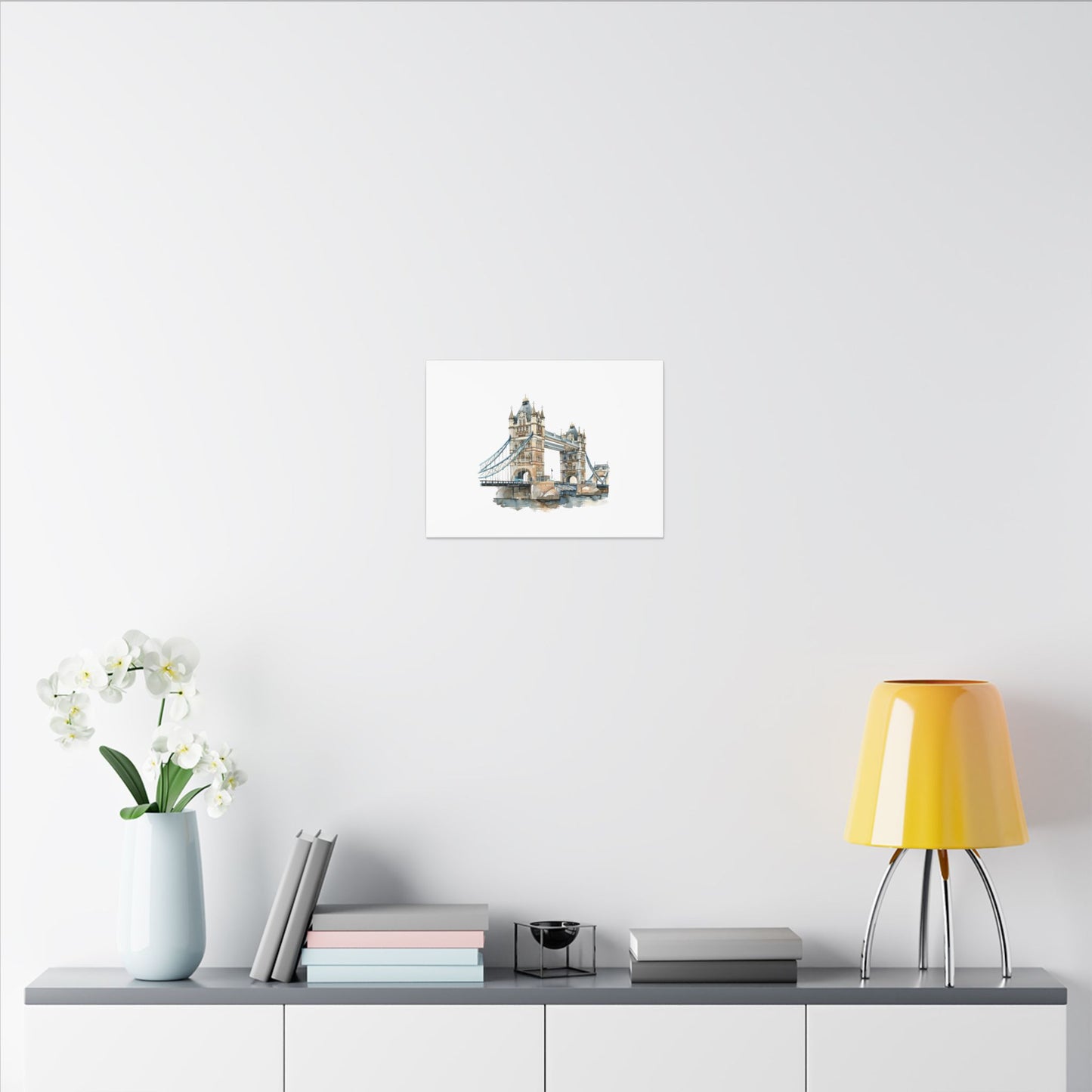 London Bridge Matte Canvas Wall Art, Elegant Home Decor, Unique Gift for Art Lovers, Travel Enthusiast Wall Decor, Modern Aesthetic