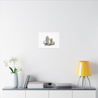 London Bridge Matte Canvas Wall Art, Elegant Home Decor, Unique Gift for Art Lovers, Travel Enthusiast Wall Decor, Modern Aesthetic