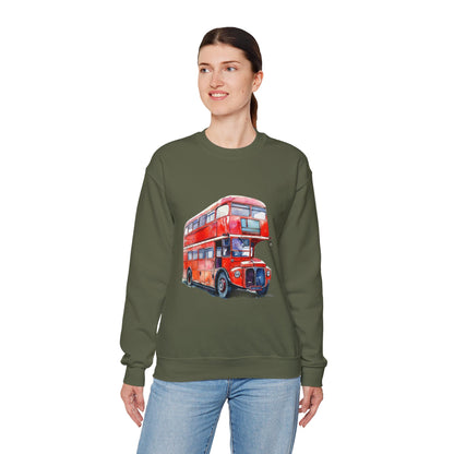 Unisex Heavy Blend™ Crewneck Sweatshirt - Iconic Journeys - London’s Red Double-Decker