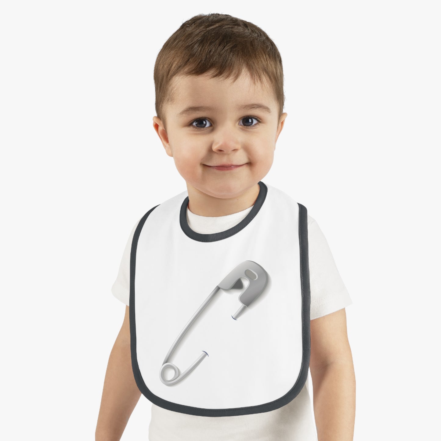 Cute Safety Pin Baby Bib,Baby Shower Gift, Infant Feeding Accessory, Newborn Essentials, Modern Baby Bib