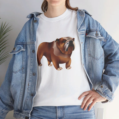 Adorable British Dog Relaxed Unisex Heavy Cotton T-Shirt